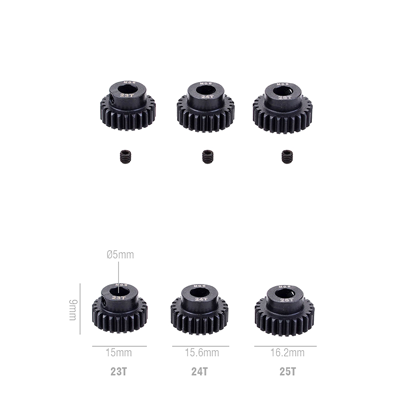 Överträffa-hobby  m0.6 5mm 17t 18t 19t 20t 21t 22t 24t 26t 28t 30t stål metall pinjong motor växel för 1/10 rc modeller bilmotor