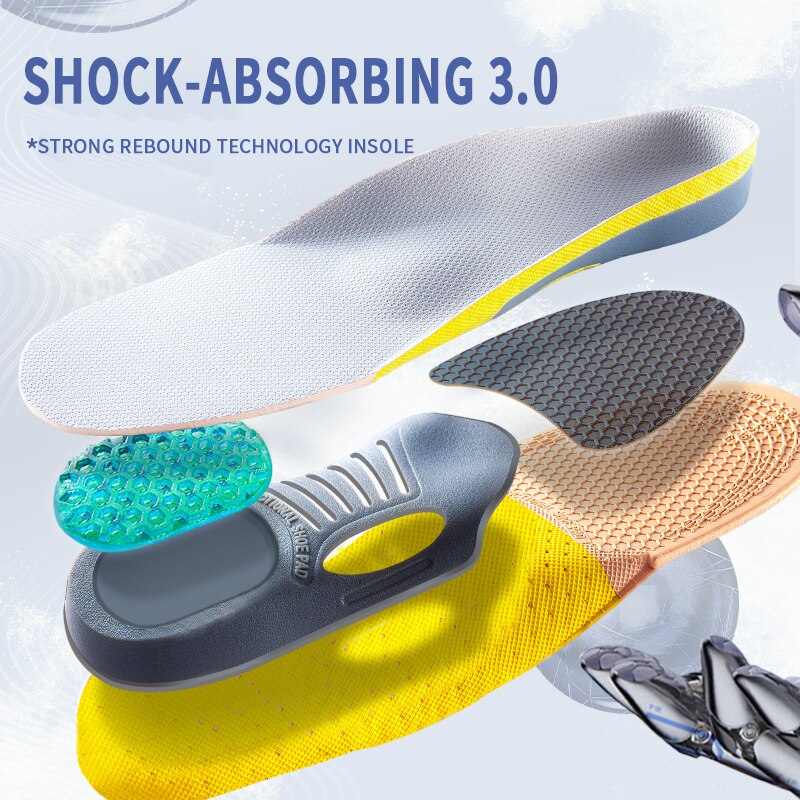 Premium Orthotic Gel Insoles Arch Support PVC Flat Foot Health Sole Pad for Shoes Insert Arch Orthopedic Insole for Feet Unisex