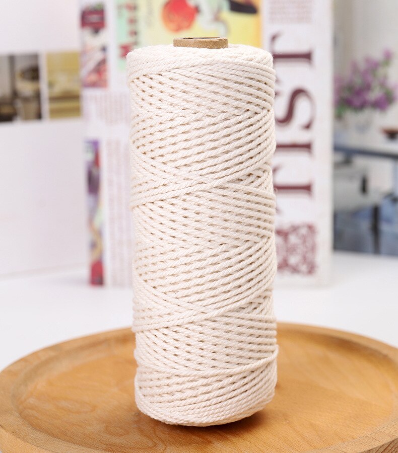 50-200meters Macrame Cord Natural Macrame Rope Macrame String for Wall Hanging, Plant Hangers, Knitting, Decorative Projects: 100meters 2mm wide