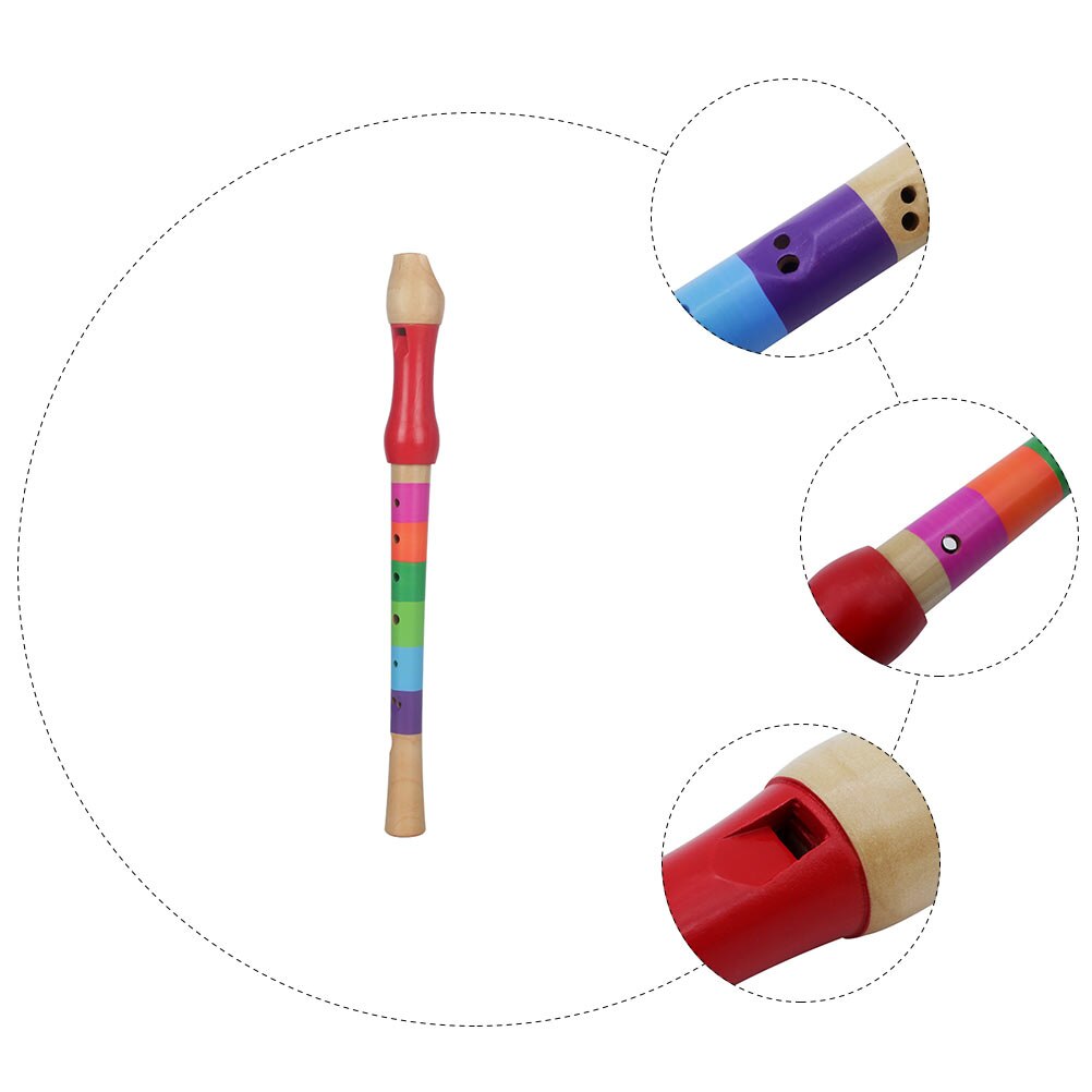 1pc Clarinet Wooden Clarinet Reusable Clarinet Musical Instrument (Rainbow Color)