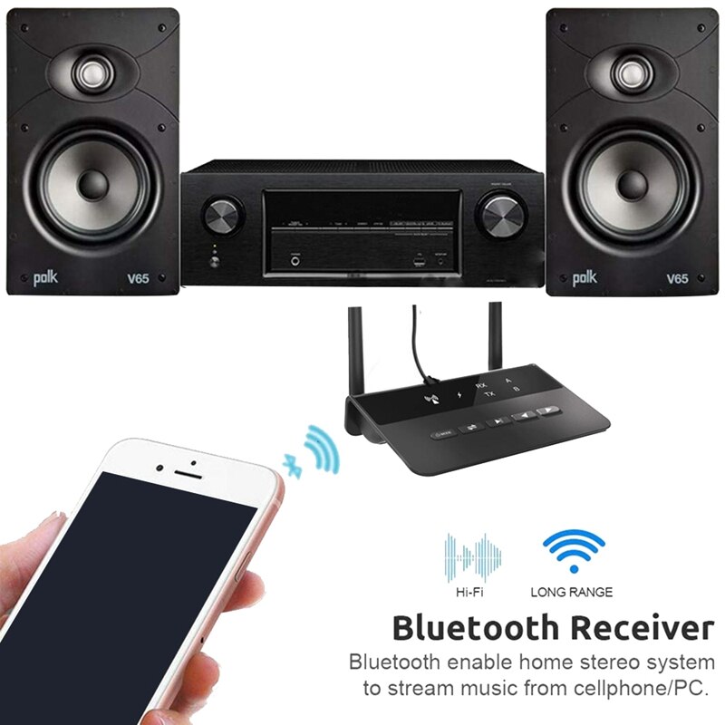 Aptx LL AAC – transmetteur récepteur Bluetooth 5.0, 80M, 3.5mm AUX RCA USB stéréo o adaptateurs sans fil, Dongle pour télévision PC voiture