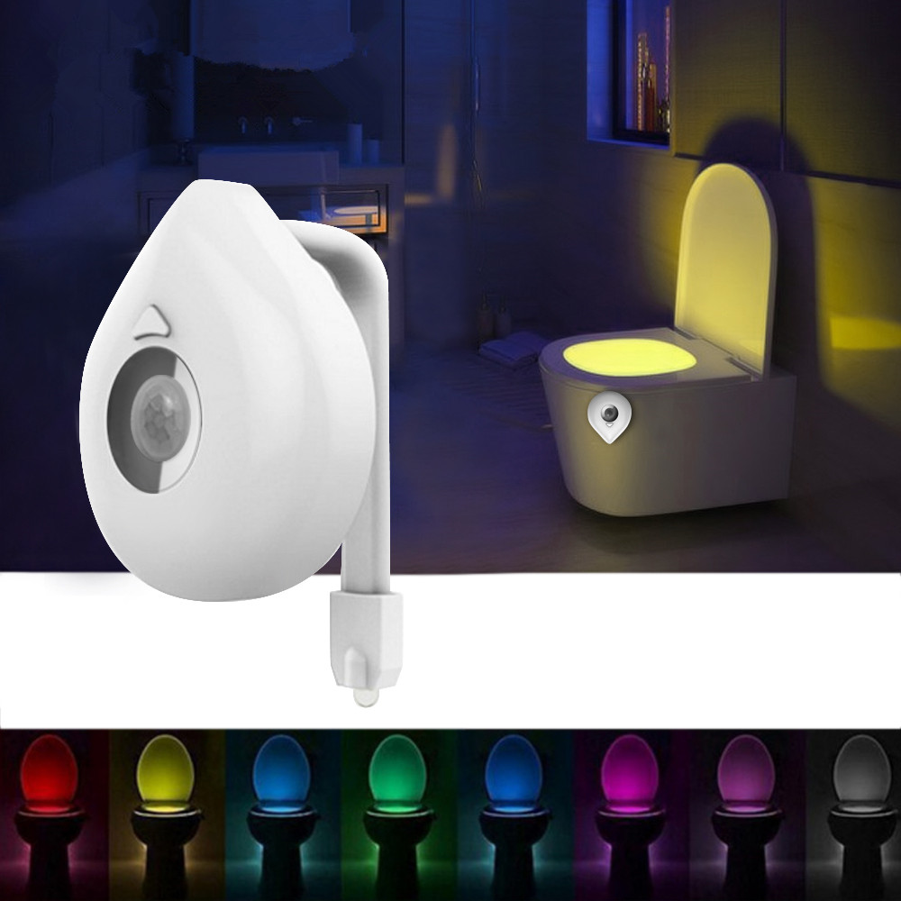 Smart Nachtlampje Sensor Activated Wc Lamp 8 Kleuren Backlight Toiletpot Led Luminaria Lamp Nachtlampje Pir Nachtlampje Lamp