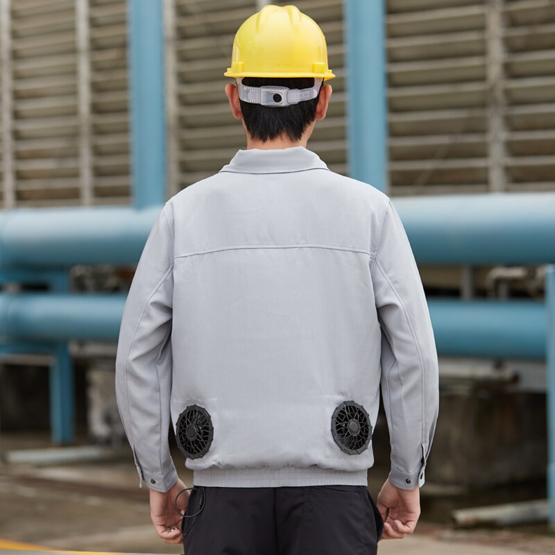 Chaqueta con ventilador de refrigeración para verano, ropa de trabajo, chaqueta de senderismo, fuente de alimentación USB, protección de golpe de calor, ropa de trabajo, aire acondicionado