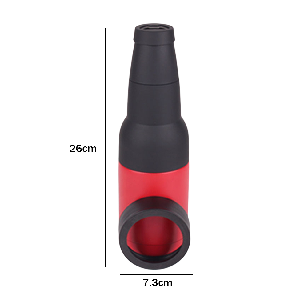 Double Wall Vacuum Insulated Bottle Cola Vacuum Flask 12oz Drink Can Bottle Holder 3 in 1 Stainless Steel Beer Tank with Opener: Blue