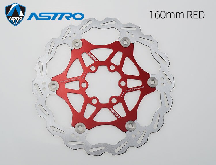 Astro mtb sykkel flytende skivebrems  al7075 cnc terrengsykkel bremserotorer 160mm/180mm/203mm hydrauliske skivebremser sykkeldeler: 160 røde 1 stk