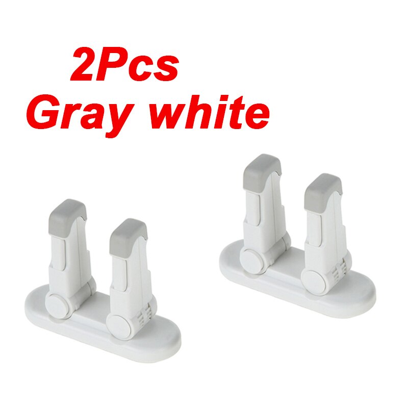 1/2/3Pcs/Lot Child Safety Lock Baby Door Handle Lock Lever Lock Proof Window Anti-opening Protection Toddler Kids Door Stopper: 2 Pcs Gray White