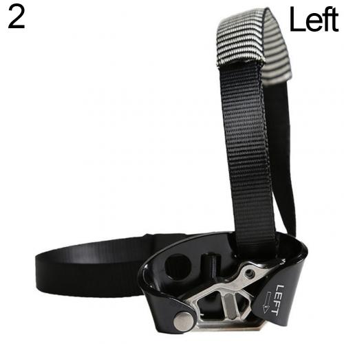 Left/Right Foot Ascender Riser Rock Climbing Mountaineering Safety Equipment Outdoor Sports Accessories: Left black
