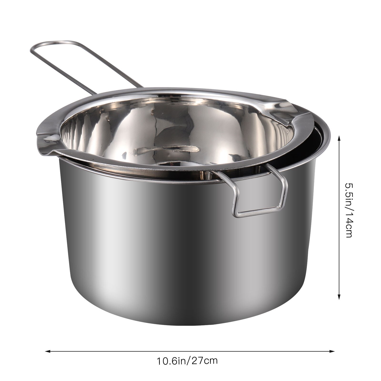 Double Boiler Pot Wax Melting Pot Cheese Melting Pot Chocolate Melting Pot Stainless Steel Chocolate Pot Nice Chic Fine Safe: light green