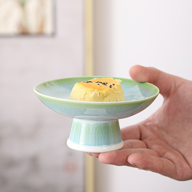 Small tall tea tray, nut cake dessert tray, display, hotel snack dish, dessert dish