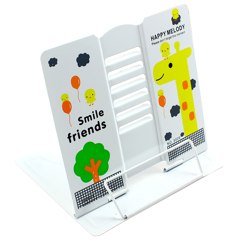 Metal Simple Reading Frame Multifunctional Cartoon Reading Frame Portable Anti Myopia Reader Good Helper For Office And Study: Giraffe white