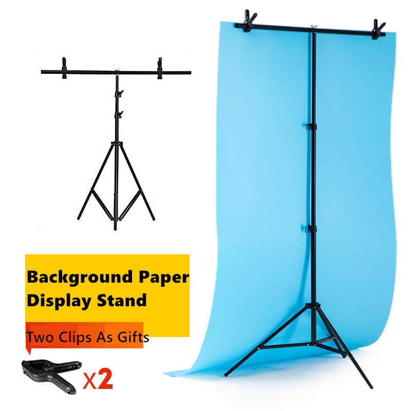 Fotografie T-Vorm Achtergrond Achtergrond Stand Verstelbare Ondersteuning Systeem Fotostudio Voor Non-woven Mousseline Achtergronden Pvc Achtergrond