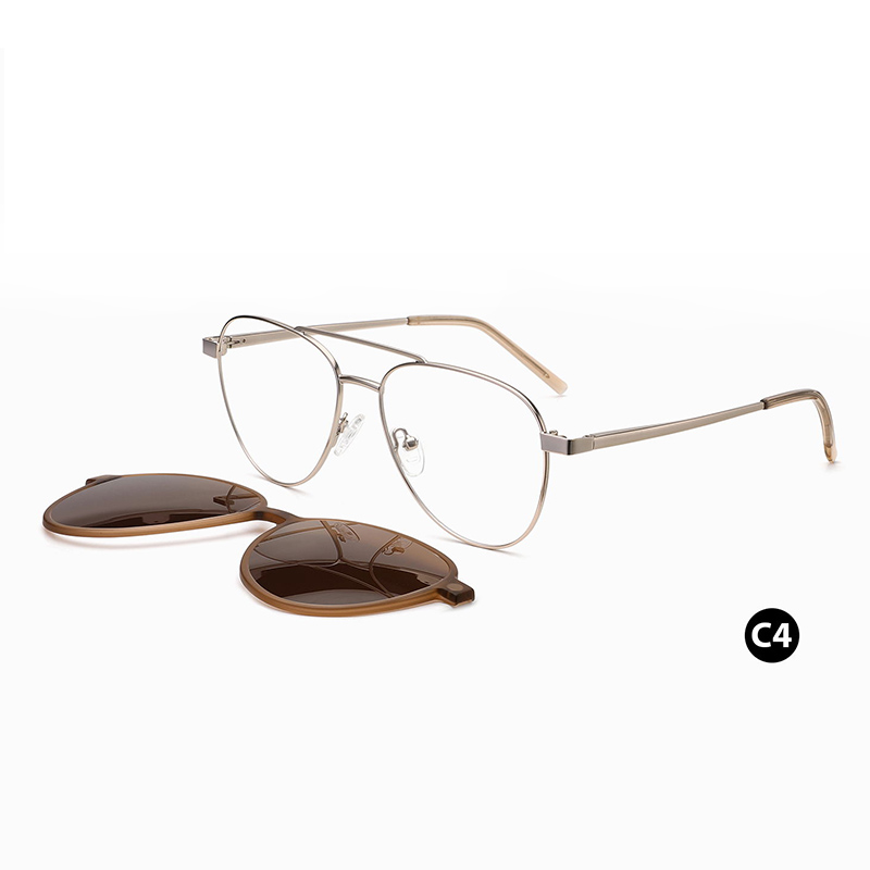 Ceofy, montura de gafas Vintage para hombre, Clip solar polarizado 2 en 1, de , montura de gafas graduadas ópticas para hombre