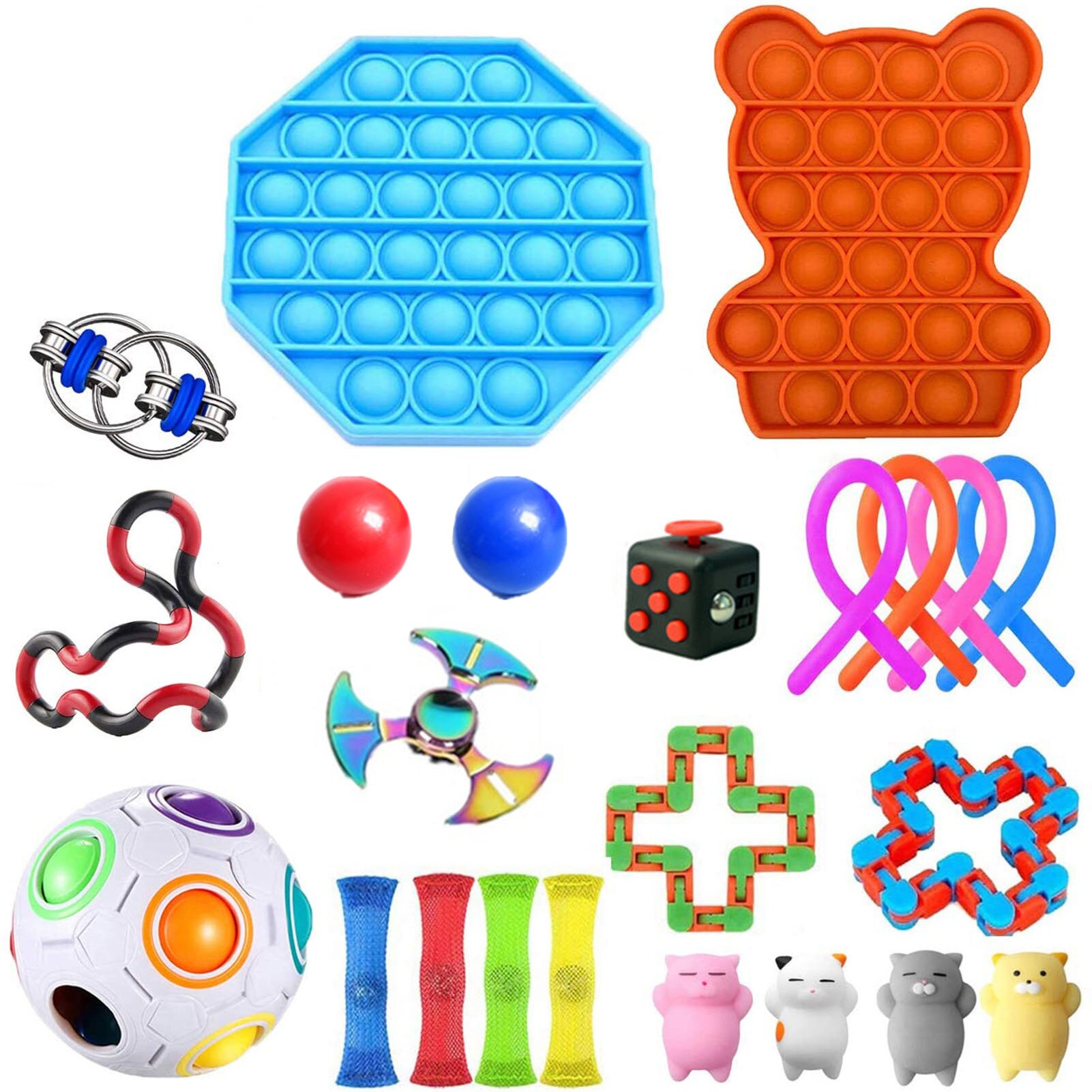 22 Pack Zappeln Sensorischen Spielzeug Set Stress Relief Spielzeug Für Kinder Erwachsene Menschen Mit Autismus ADHS Haben Hohe Ebenen Von stress Oder Angst: G