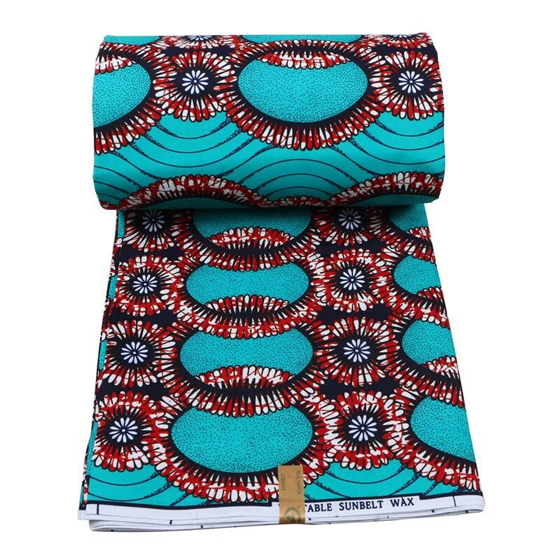 Blue 6 Yards Ankara African Wax Print Fabric African Ankara Wax Fabric Material Width 110cm