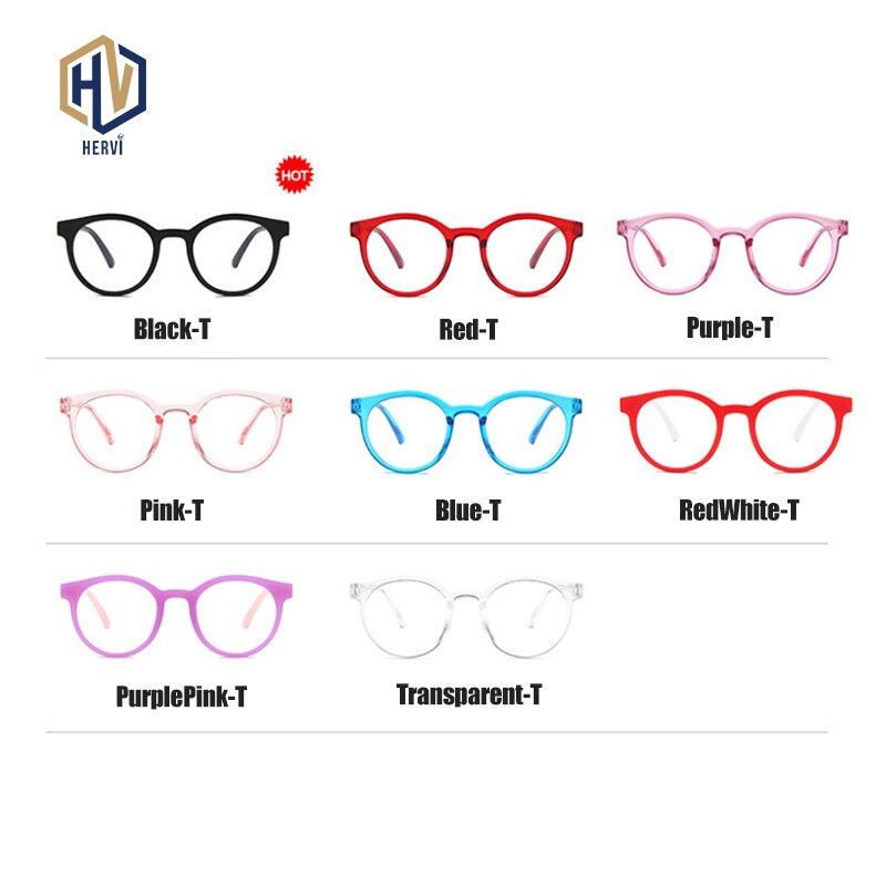 Retro Anti-blue Light Glasses Frame Children's Glasses Round Glasses For Kids Student Eyeglasses Child Goggle Cute Pink