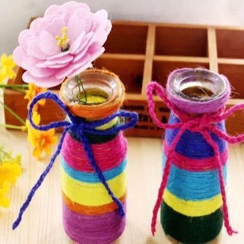 Corde de jute en chanvre 10 mètres, bricolage couture macramé fil de ficelle de couleur vase décoration Textile de maison artisanat fait à la main accessoires 1mm