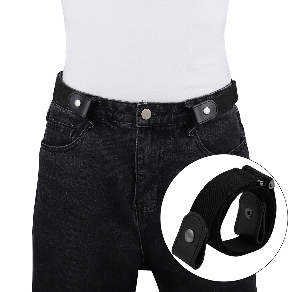 Buckle-Free Belt for Jean Pants,Dresses No Buckle Stretch Elastic Waist Belt for Women/Men,No Bulge,No Hassle Waist Belt