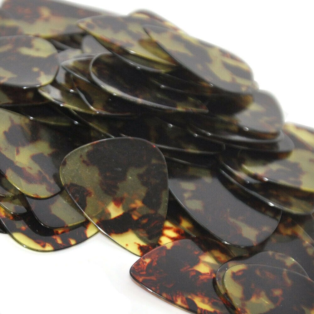 Púas de guitarra de celuloide de tortuga, 500mm/0,71mm/0,96mm, , 1,5 unidades