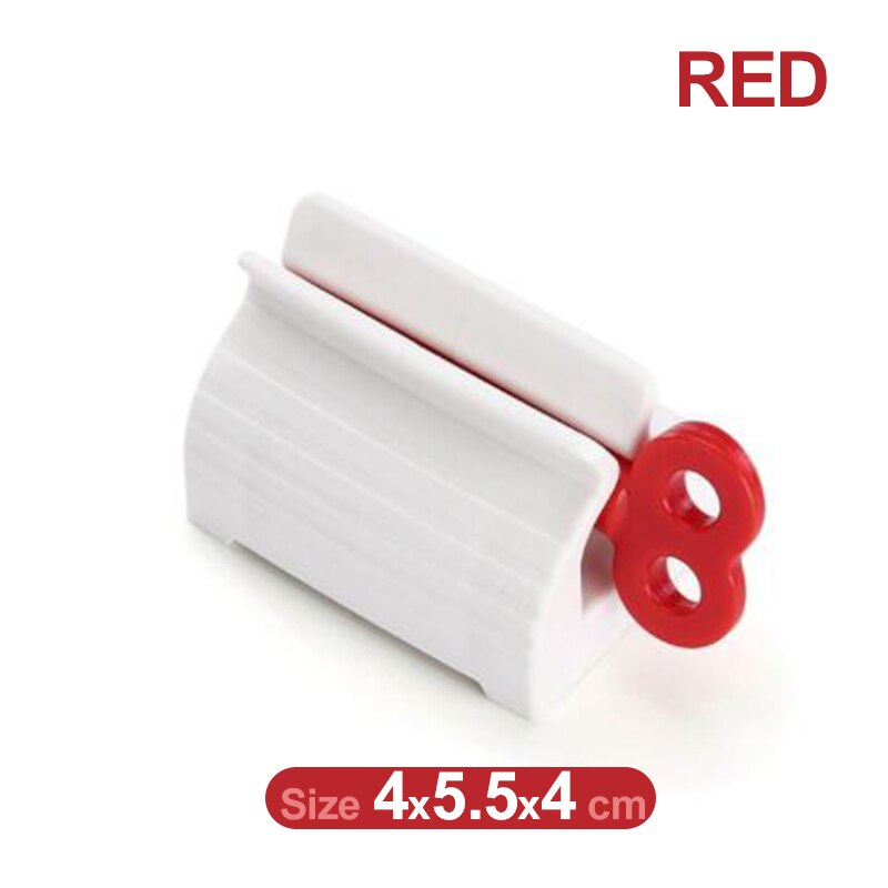 Nouveaux accessoires de salle de bain presse-dentifrice distributeur de pâte à dents presse-Tube nettoyant pour le visage presse support roulant pour enfants: RED