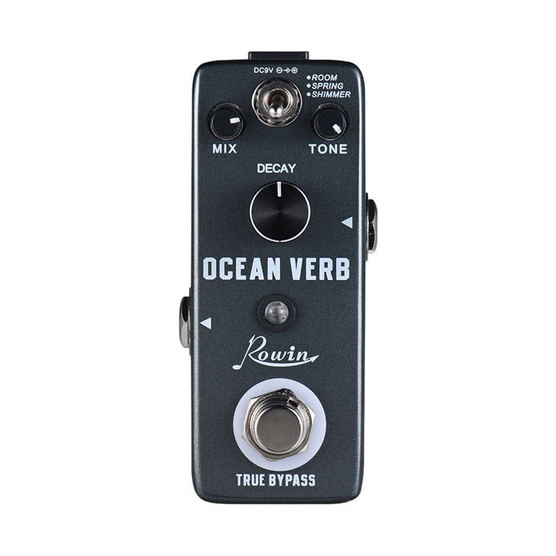 Ocean verb digitale reverb gitaar effectpedaal 3 modi kamer/veer/schittering aluminiumlegering behuizing true bypass: Default Title