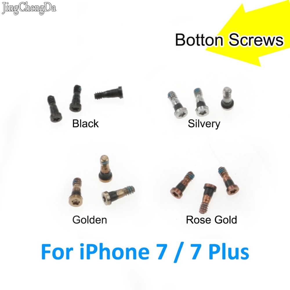Jcd 2 Stks/partij Achterkant Schroef Voor Iphone 7 Pentalobe Dock Bottom Case Schroeven Zwart/Zilver/Goud/rose Gold