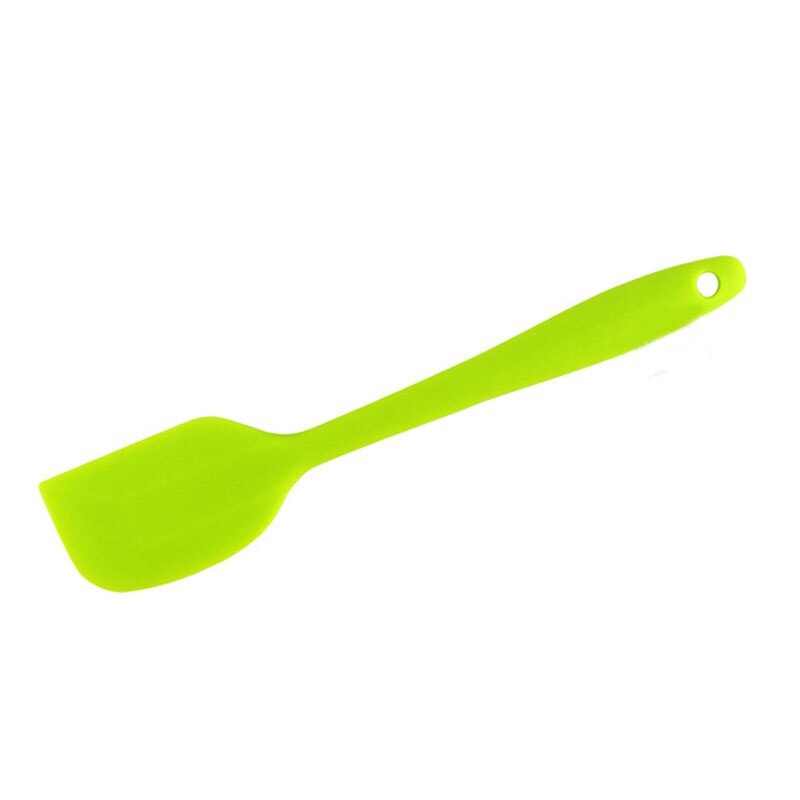 Classic Multicolor Food Grade Non Stick Butter Silicone Spatula Set Cookie Pastry Scraper Cake Baking Spatula Silicone Spatula: Green