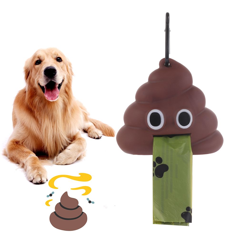 Fecal Shape Storage Box Garbage Bags Poop Pouch Dog Dispenser Pet Waste Bag Dispenser Cat Trash Carrier Poop Bag