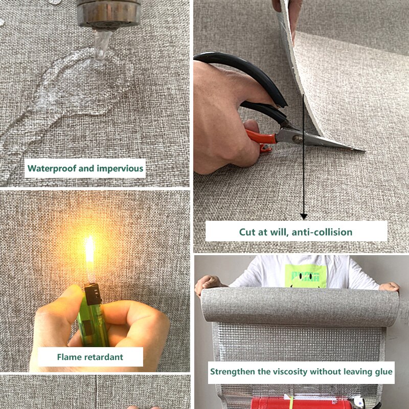 Soft Wall Panel Self-adhesive Wall Cloth Soft Package Decoration 3D Wallpaper Hotel TV Background Bedroom Wall Stickers