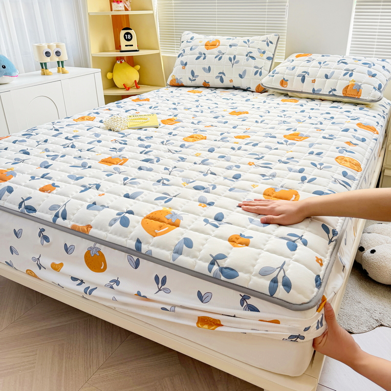 Dikke Matrashoes Cartoon Stijl Sprei Gewatteerd Bed Voor Thuis Volwassenen Kinderen Bedlinnen Fundas De Colchón (Geen Kussensloop): Queen / WHITE