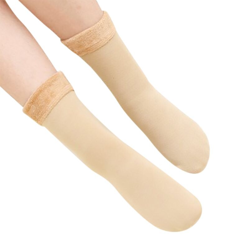 Women's Winter Sport Plus Velvet Thick Socks Warm Snow Socks Casual Tube Floor Socks Outdoor Accessories: F