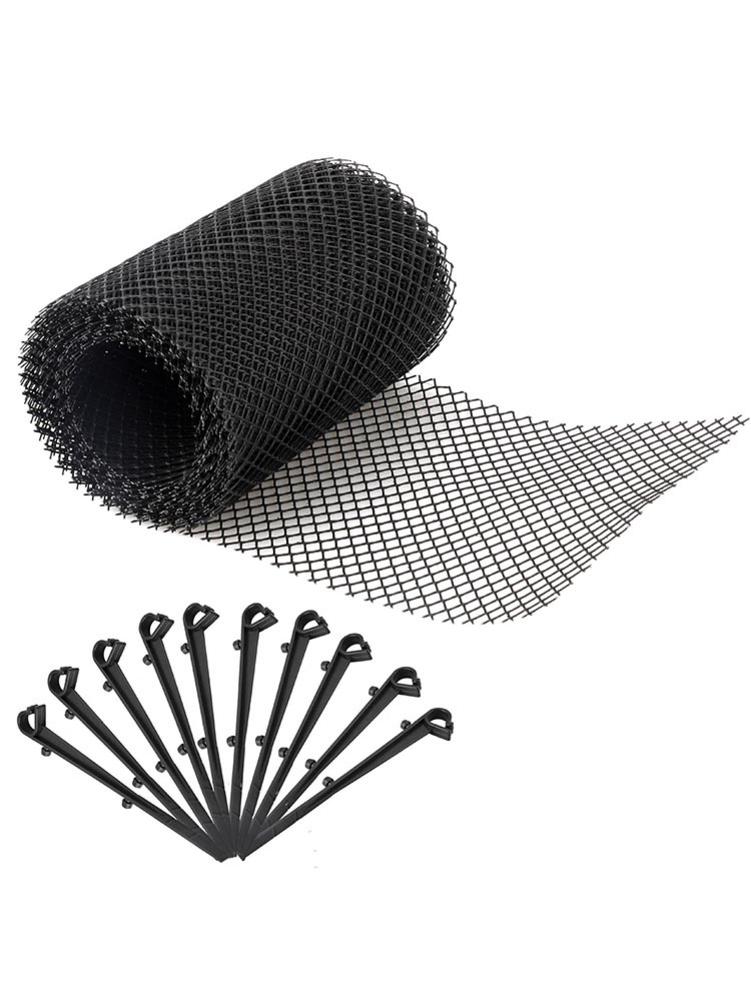 Gutter Guard Gutters Leaf Protection Mesh Cover With Clip Hooks Gutter Cleaning Tools Plastic Mesh Screen Gutter Covers
