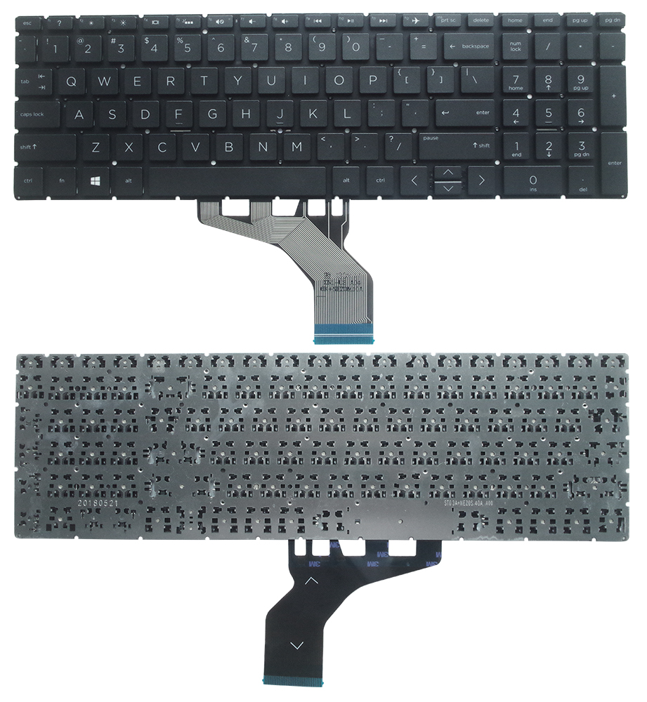 US UK Russian Laptop keyboard For HP 15-DA 15-DB 15-DX 15-DR 250 G7 255 G7 TPN-C136 TPN-C135black RU US UK Layout: Grey