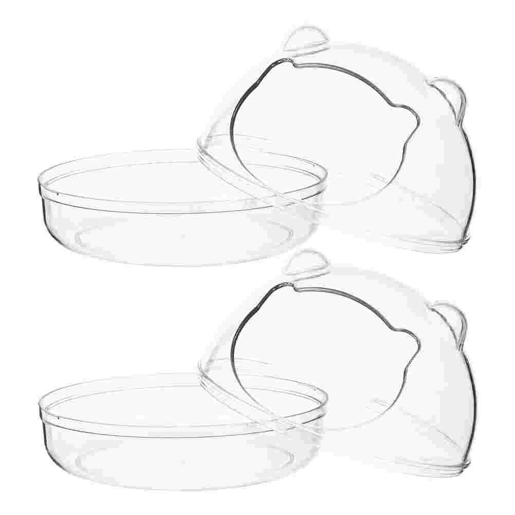 Toilettes en plastique pour Hamster, 2 pièces, toilettes pour animaux de compagnie, Cage, boîtes de bain, baignoires: L