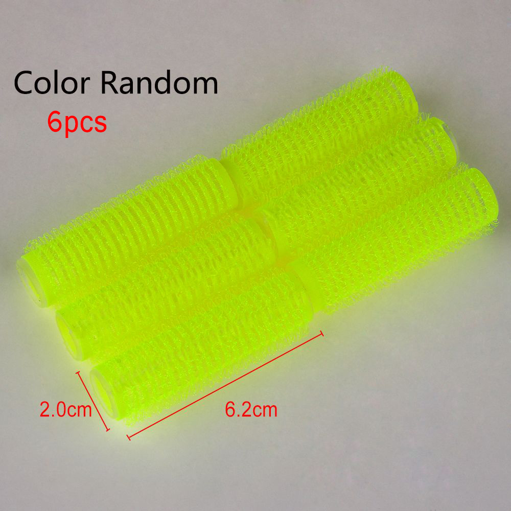 Multi Size Black Self Grip Hair Rollers Pro Salon Hairdressing Curlers Hair Sticky Cling Style For DIY Hair Styling: Random 6pcs Size1