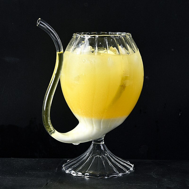 Verre en verre résistant à la chaleur, pour jus, lait, vin, whisky, thé, Tube de boisson, accessoires de cuisine transparents
