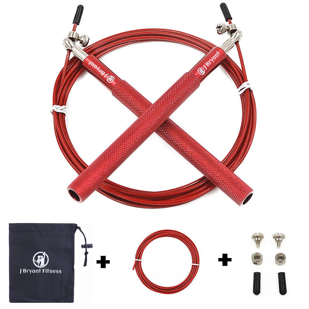 Fitness Metal Bearing Jumping Rope Crossfit Women Speed Rope MMA Boxing Home Gym Training Equipment Skipping: Red