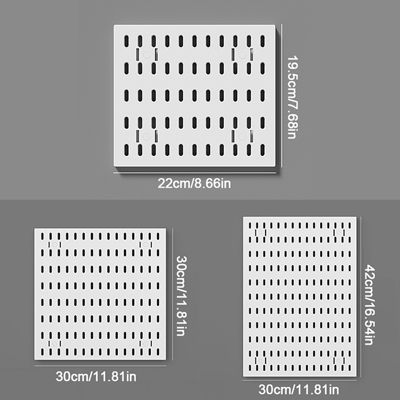 Nuevos accesorios de tablero perforado DIY, estante colgante, ganchos de almacenamiento, organizador de pared sin perforación, organización artesanal para garaje, cocina y habitación