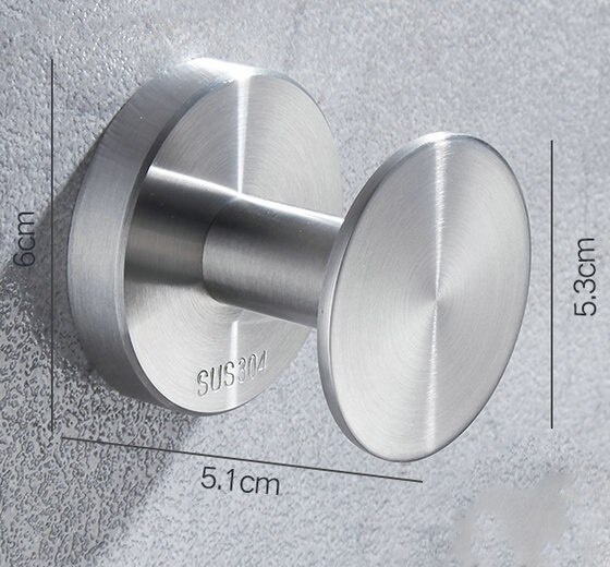 304 Brushed Stainless Steel Single Robe Hook Wall Mounted Towel Hook Clothes Hook Bathroom Hardware: G style