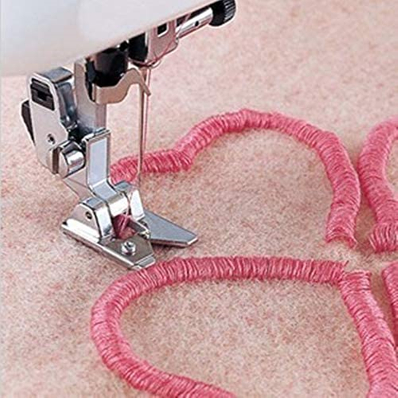 Pie de máquina de coser flecos/Looping, pie de prensatelas de bordado Jacquard, para Brother singer etc AA7017-a