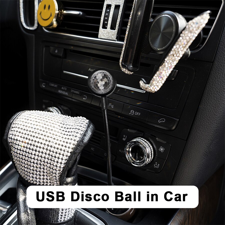 Proyector LED de bola de discoteca para niños, luces de con sonido activado para coche, club nocturno, decoración de habitación, de cumpleaños