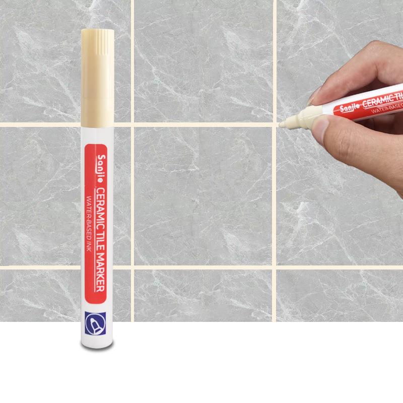 White Waterproof Tile Marker Grout Pen Wall Seam Pen For Tiles Floor Bathroom Decontamination Seam Repair Tools: WHITE