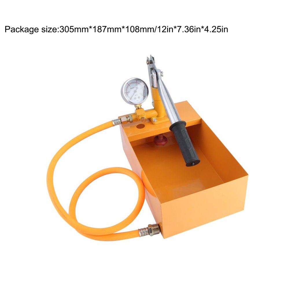 25KG Hand Power Test Pump Universal Water Pipe Leakage Tester Manual Hydraulic Pressure 2.5MPa Pipeline Test Pump Machine Tool