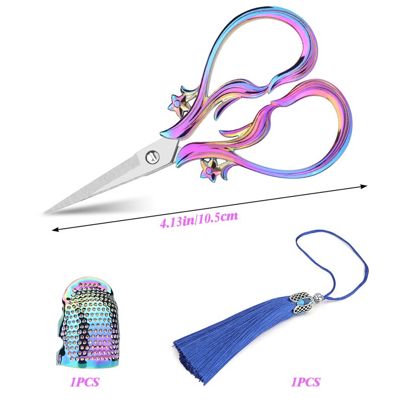 SHWAKK European Retro Scissors Cross Stitch Antique Vintage Scissors Thread Embroidery Scissor Sewings For Handicraft DIY