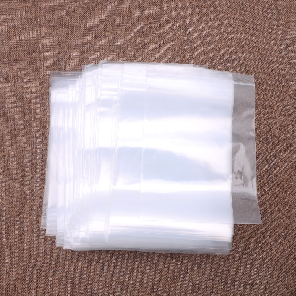 100X Clear Grip Self Press Seal Resealable Zip Lock Plastic Jewelry Bags 8 Sizes