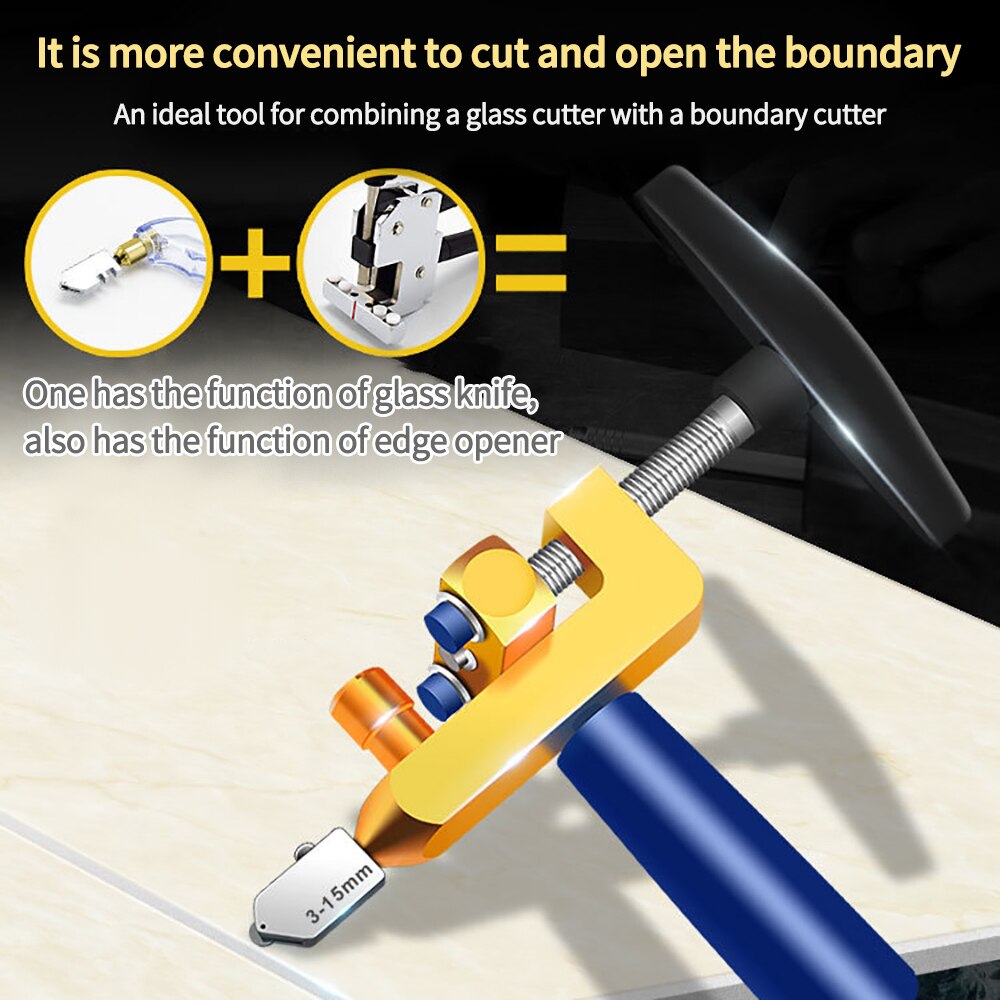 Hand Held Manual Scribing Delimitation Glass Tile Opener Multi-Function Durable Roller Cutter Large Wheel Tools
