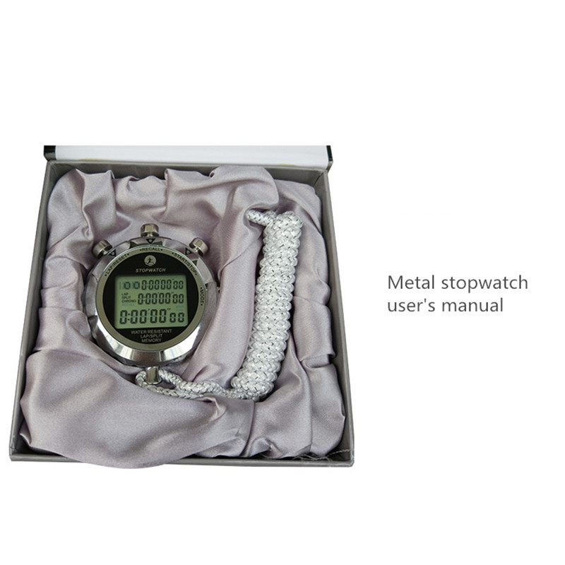 PS-538 Stopwatch Timing Sports Classic Multi-function Metal Timer Digital Display Dwaterproof Electronic Chronograph