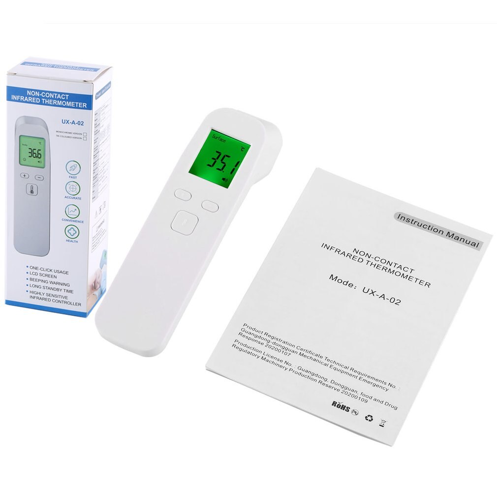 UX-A-02 Non-contact Infrared Thermometer Handheld Infrared Thermometer High Precision Measures Body Temperature