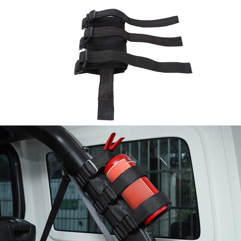 Brandblusserhouder, verstelbare brandblusserbevestigingsriem voor 1987 jeep wrangler jk jl tj cj yj
