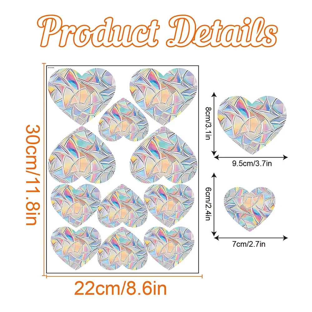Sunshine Catcher Colorful Window Stickers Rainbow Prism Butterfly Electrostatic Glass Stickers PVC Anti-collision Window Sticker: Dark Grey