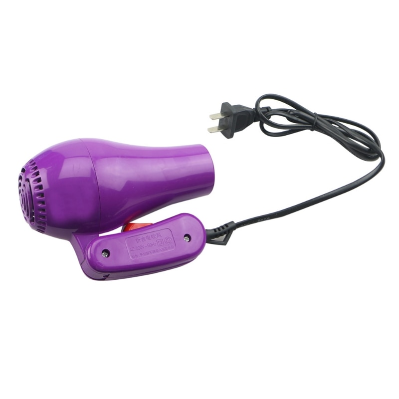 Ac 220v hårtork 850w resa hårtork kompakt fläkt hopfällbar bärbar
